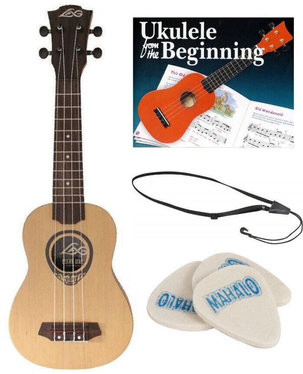 LAG LAG TKU130S SET Soprano ukulele Natural