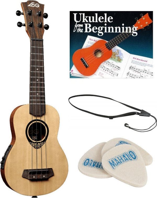 LAG LAG TKU150SE SET Soprano ukulele Natural