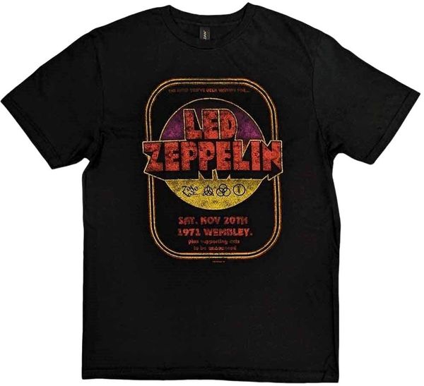 Led Zeppelin Led Zeppelin Majica 1971 Wembley Unisex Black XL