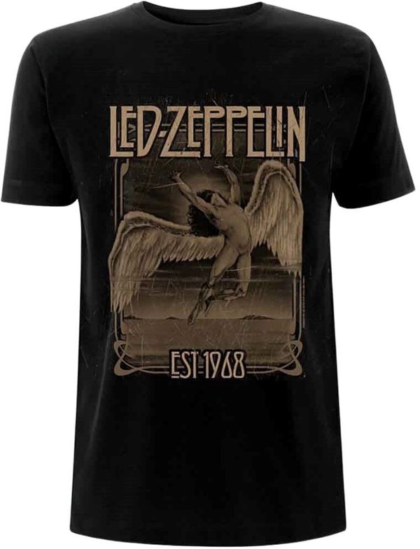 Led Zeppelin Led Zeppelin Majica Faded Falling Unisex Black 2XL