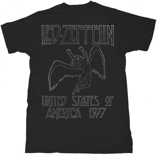 Led Zeppelin Led Zeppelin Majica USA '77. Unisex Black XL
