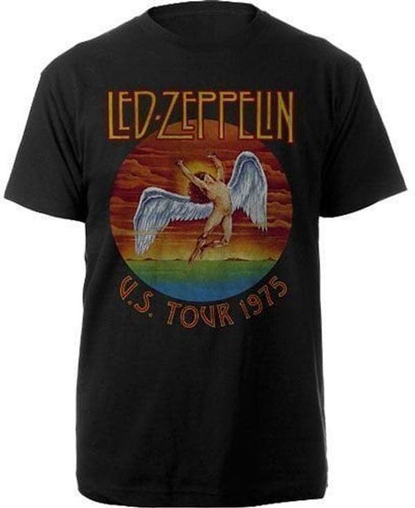 Led Zeppelin Led Zeppelin Majica USA Tour '75. Unisex Black 2XL