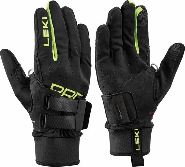 Leki Leki PRC Shark Black/Neonyellow 8 Smučarske rokavice