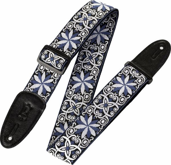 Levys Levys M8HT-10 Print Series 2" 60's Hootenanny Jacquard Weave Guitar Strap Black/White