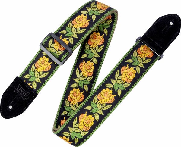 Levys Levys MC8JQ-004 Print Series 2" Woven Guitar Strap Rosa Yellow