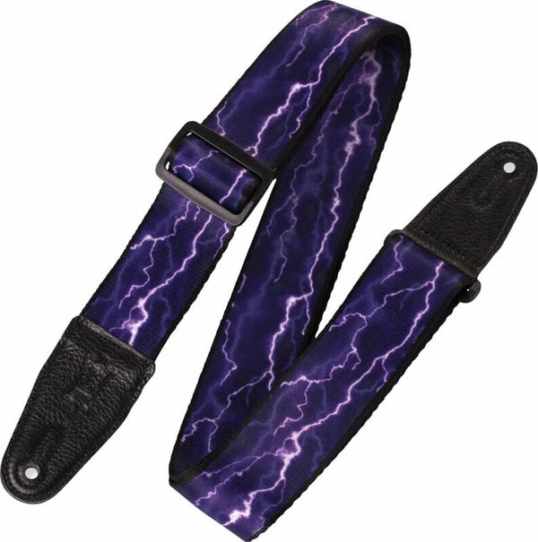 Levys Levys MP-18 Print Series 2" Polyester Guitar Strap Purple Lightning