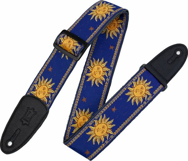 Levys Levys MPJG-SUN-BLU Print Series 2" Sun Design Jacquard Weave Guitar Strap Blue