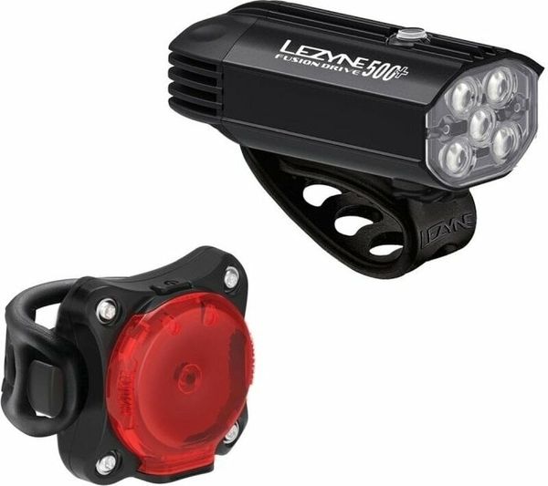 Lezyne Lezyne Fusion Drive 500+/Zecto Drive 200+ Pair Satin Black/Black Front 500 lm / Rear 200 lm Kolesarska luč