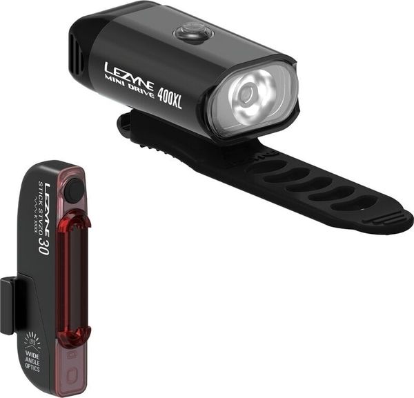 Lezyne Lezyne Mini Drive 400XL / Stick Drive Black Front 400 lm / Rear 30 lm Kolesarska luč