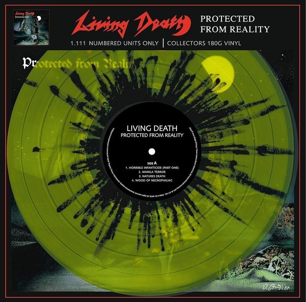 Living Death Living Death - Protected From Reality (Limited Edition) (Reissue) (Neon Yellow Black Marbled Coloured) (LP)