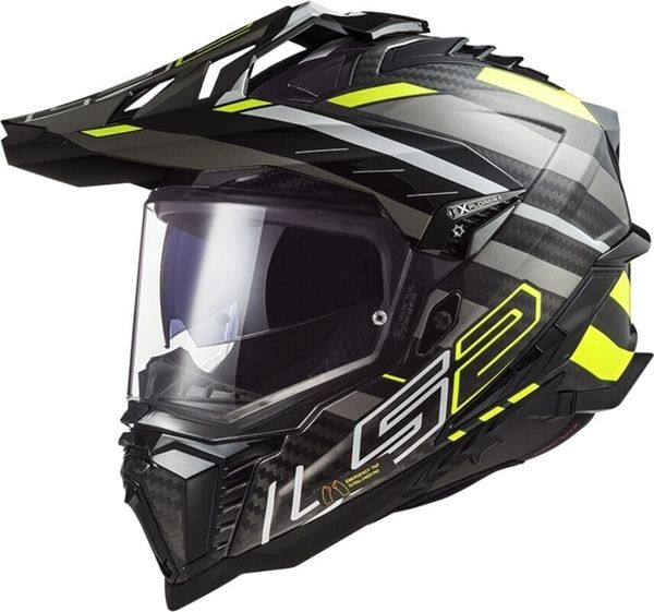 LS2 LS2 MX701 Explorer Carbon Edge Black/Hi-Vis Yellow L Čelada