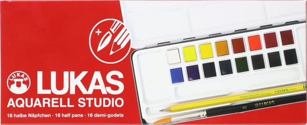 Lukas Lukas Aquarell Studio Metal Box Set akvarelnih barv 16 kosov