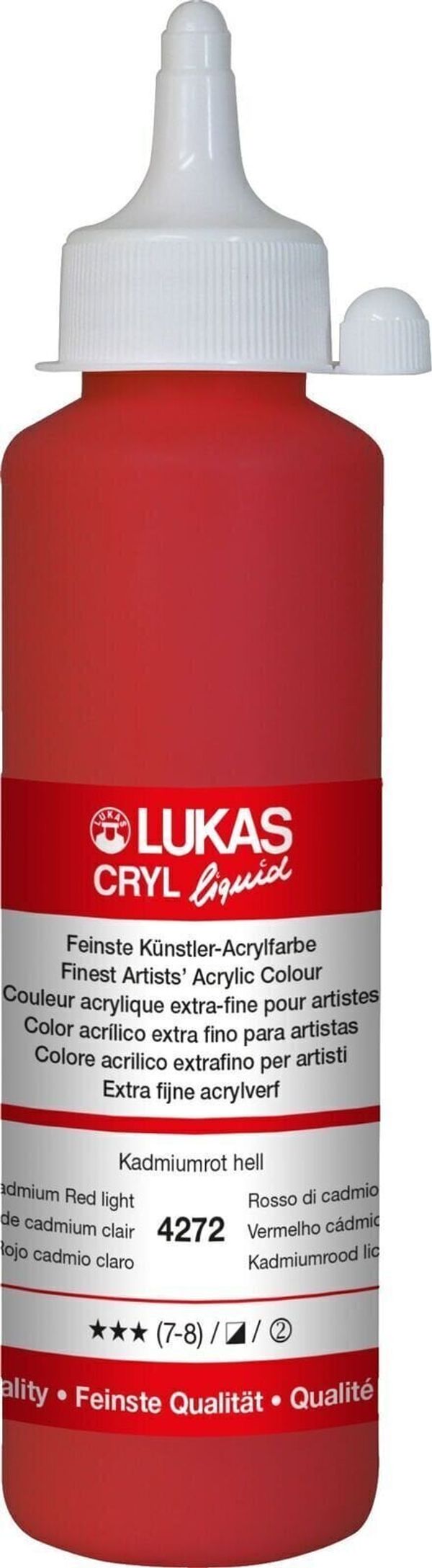 Lukas Lukas Cryl Liquid Akrilna barva Cadmium Red Light 250 ml 1 kos