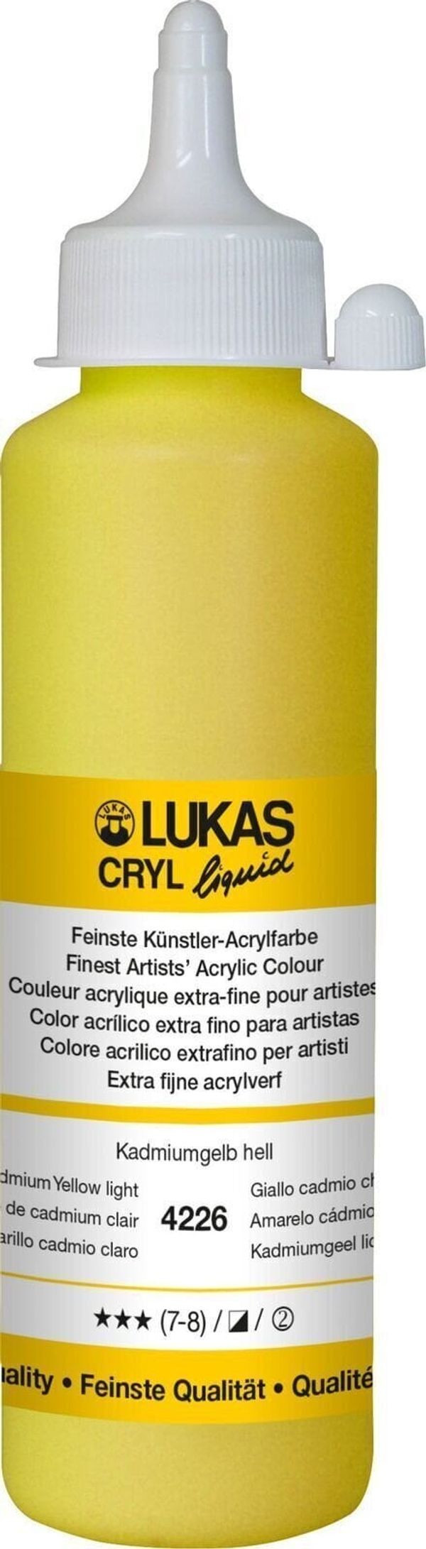 Lukas Lukas Cryl Liquid Akrilna barva Cadmium Yellow Light 250 ml 1 kos