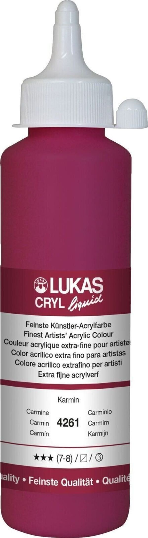 Lukas Lukas Cryl Liquid Akrilna barva Carmine 250 ml 1 kos