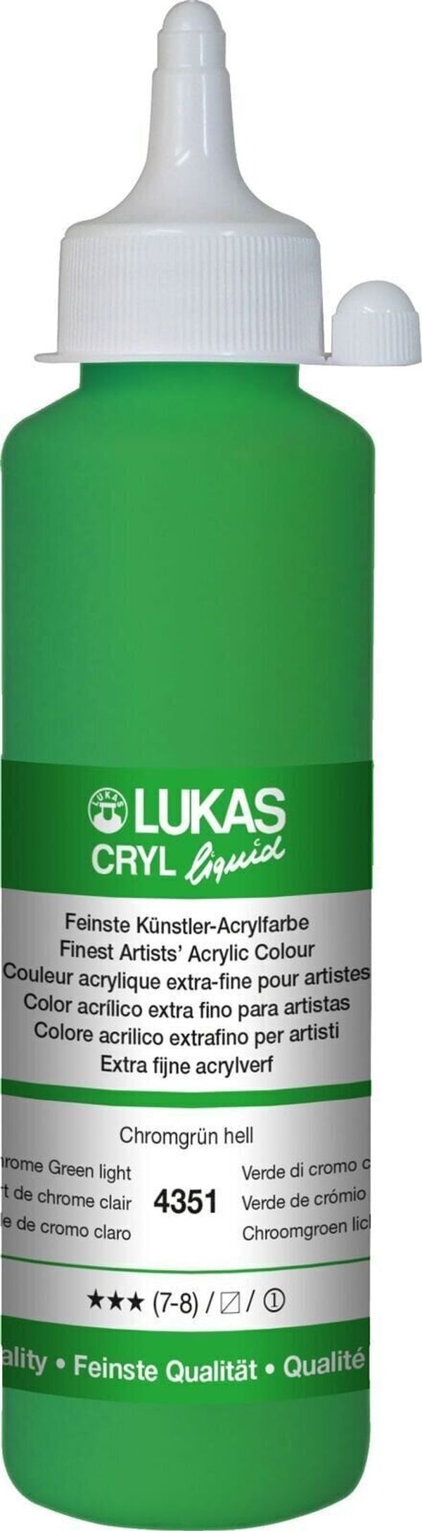 Lukas Lukas Cryl Liquid Akrilna barva Chrome Green Light 250 ml 1 kos