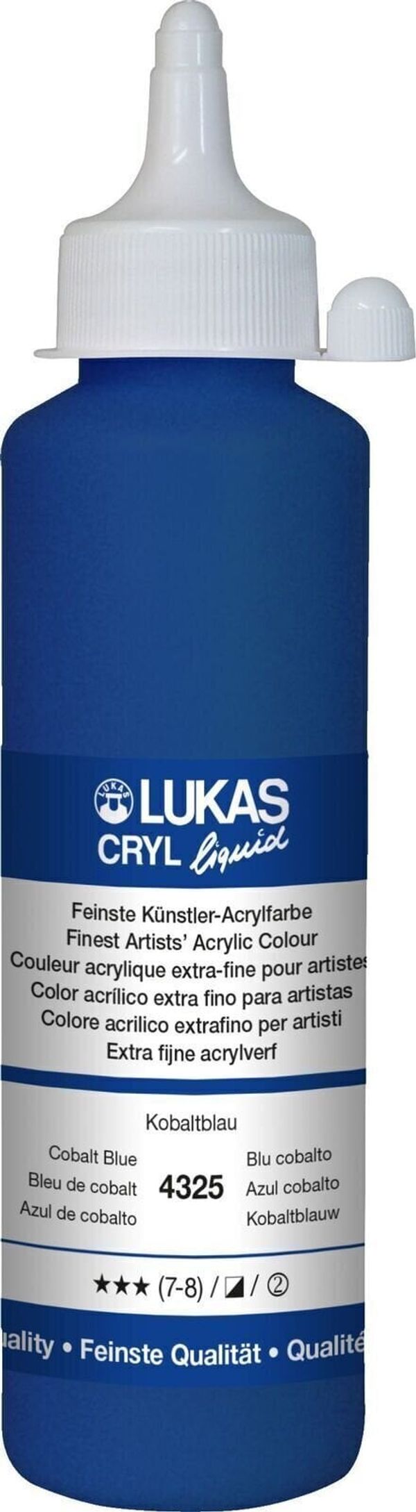 Lukas Lukas Cryl Liquid Akrilna barva Cobalt Blue 250 ml 1 kos