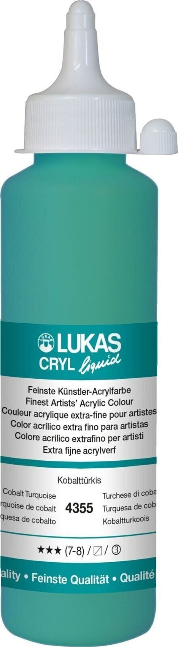 Lukas Lukas Cryl Liquid Akrilna barva Cobalt Turquoise 250 ml 1 kos
