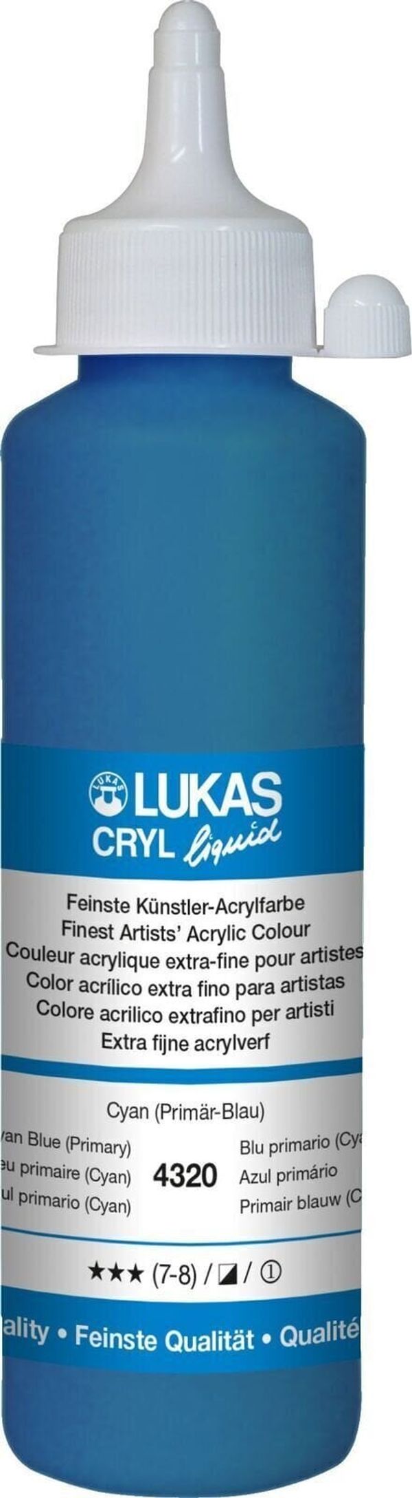 Lukas Lukas Cryl Liquid Akrilna barva Cyan Blue (Primary) 250 ml 1 kos