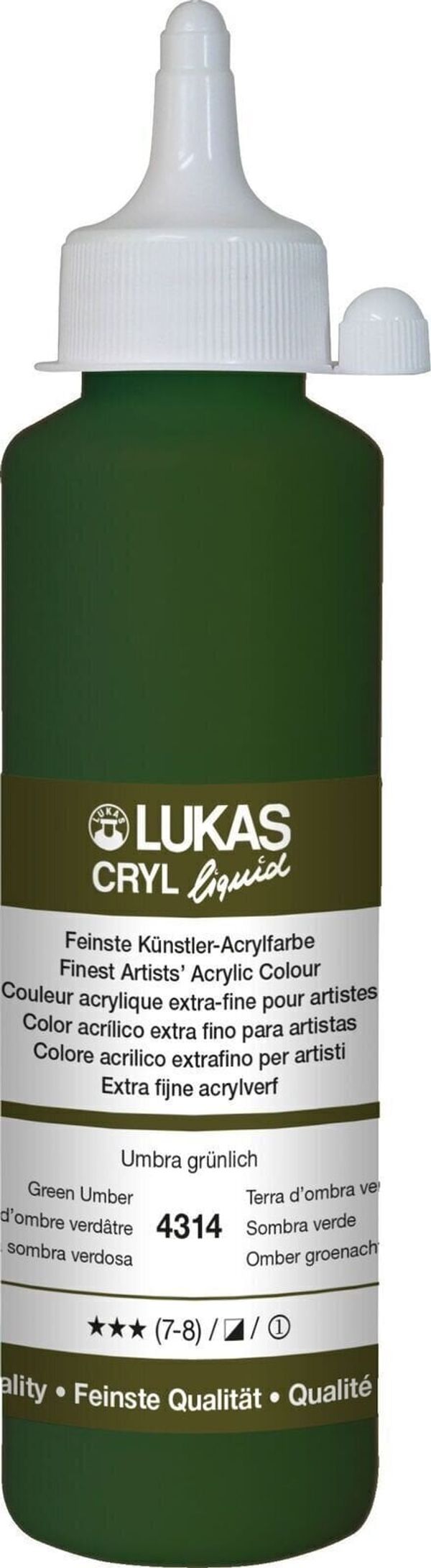 Lukas Lukas Cryl Liquid Akrilna barva Green Umber 250 ml 1 kos