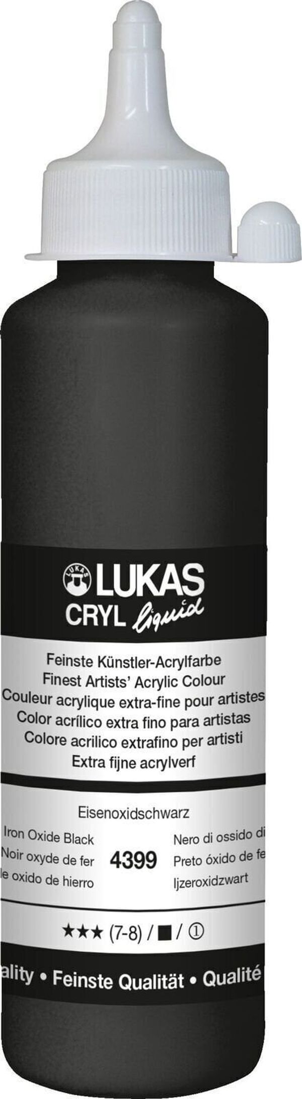 Lukas Lukas Cryl Liquid Akrilna barva Iron Oxid Black 250 ml 1 kos