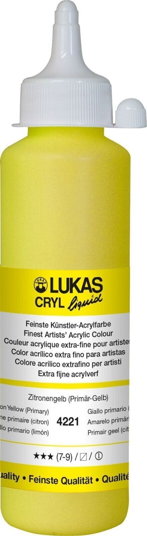 Lukas Lukas Cryl Liquid Akrilna barva Lemon Yellow (Primary) 250 ml 1 kos