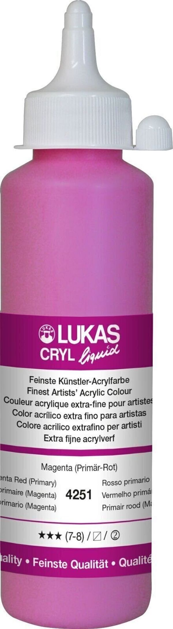 Lukas Lukas Cryl Liquid Akrilna barva Magenta Red (Primary) 250 ml 1 kos