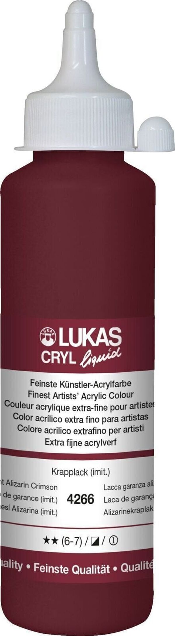 Lukas Lukas Cryl Liquid Akrilna barva Permanent Alizarin Crimson 250 ml 1 kos