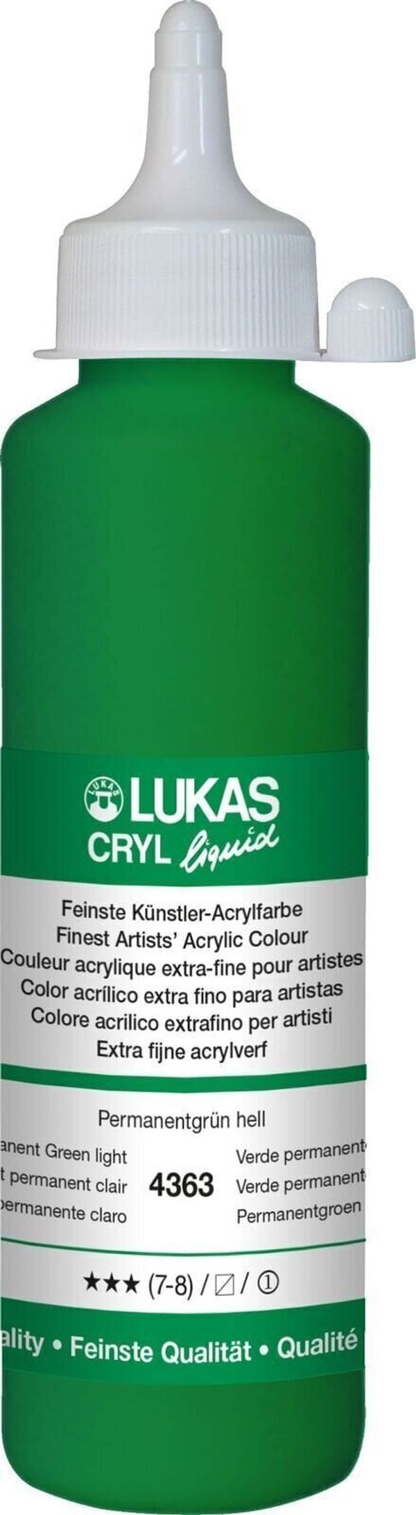 Lukas Lukas Cryl Liquid Akrilna barva Permanent Grenn Light 250 ml 1 kos