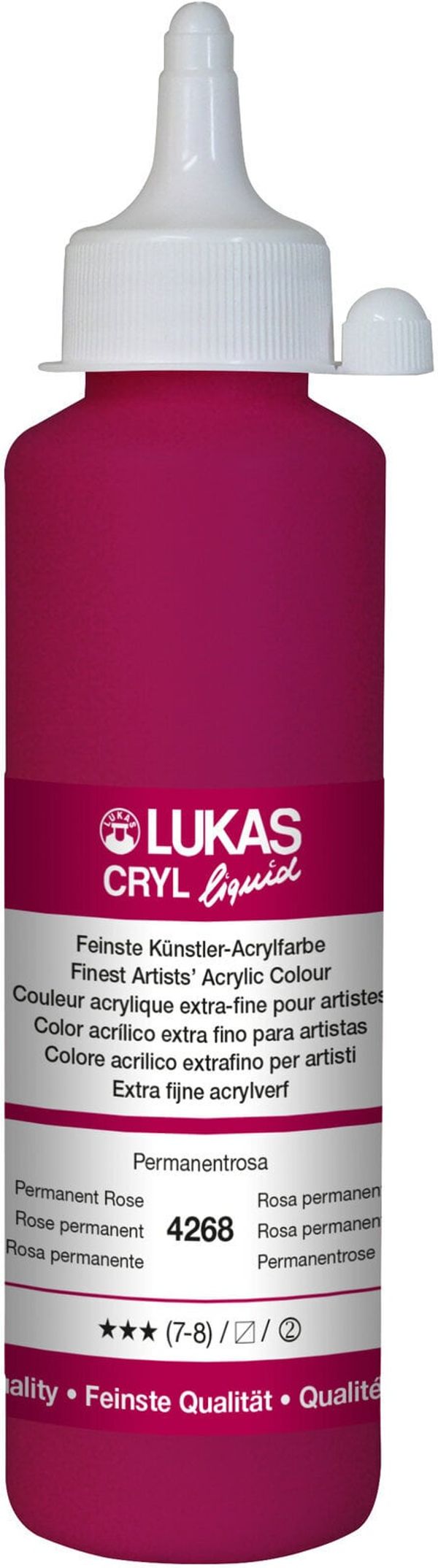 Lukas Lukas Cryl Liquid Akrilna barva Permanent Rose 250 ml 1 kos
