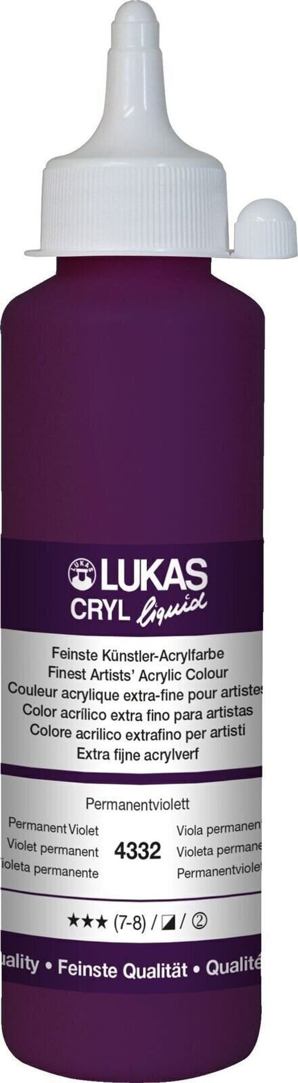 Lukas Lukas Cryl Liquid Akrilna barva Permanent Violet 250 ml 1 kos