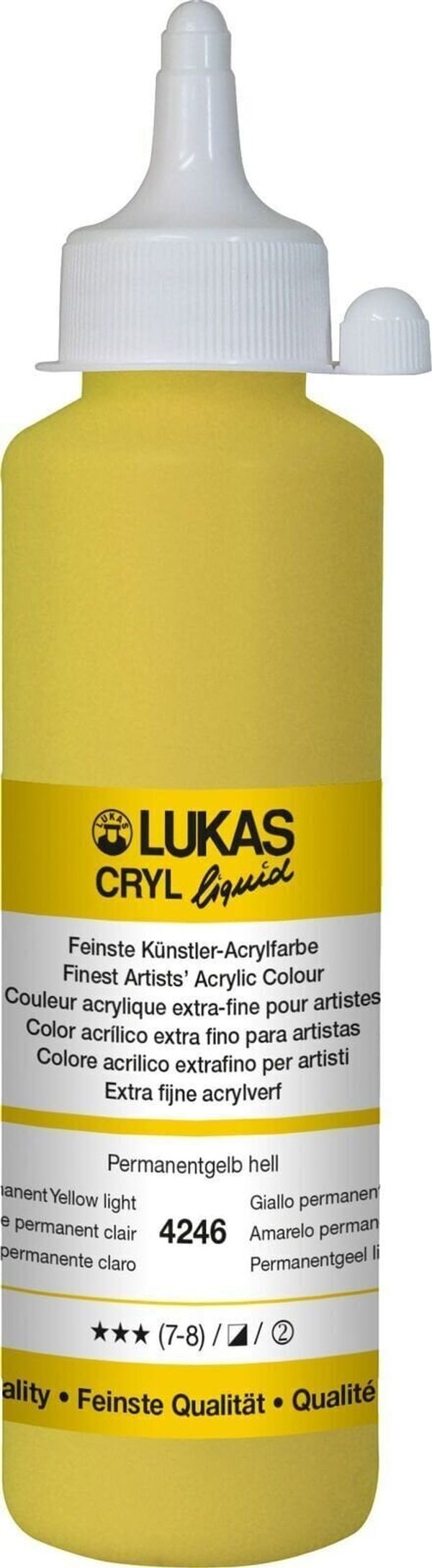 Lukas Lukas Cryl Liquid Akrilna barva Permanent Yellow Light 250 ml 1 kos