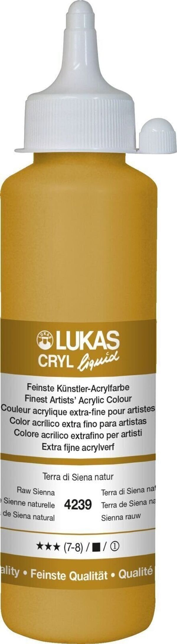 Lukas Lukas Cryl Liquid Akrilna barva Raw Sienna 250 ml 1 kos