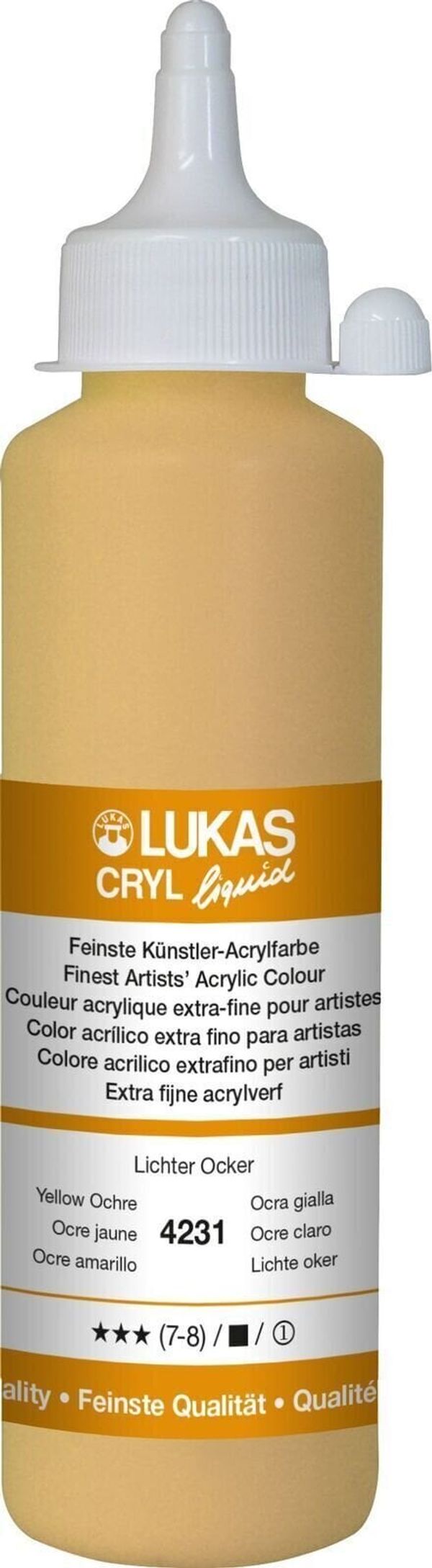 Lukas Lukas Cryl Liquid Akrilna barva Yellow Ochre 250 ml 1 kos