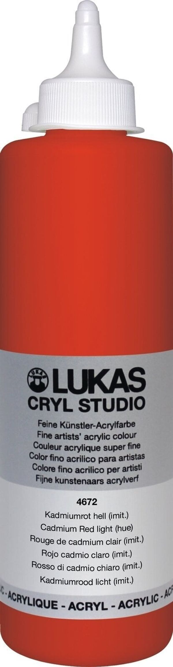 Lukas Lukas Cryl Studio Akrilna barva 500 ml Cadmium Red Light Hue