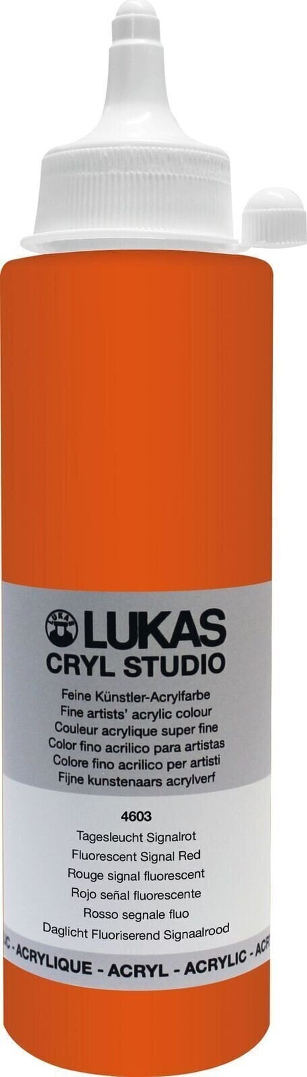Lukas Lukas Cryl Studio Akrilna barva Fluorescent Signal Red 250 ml 1 kos