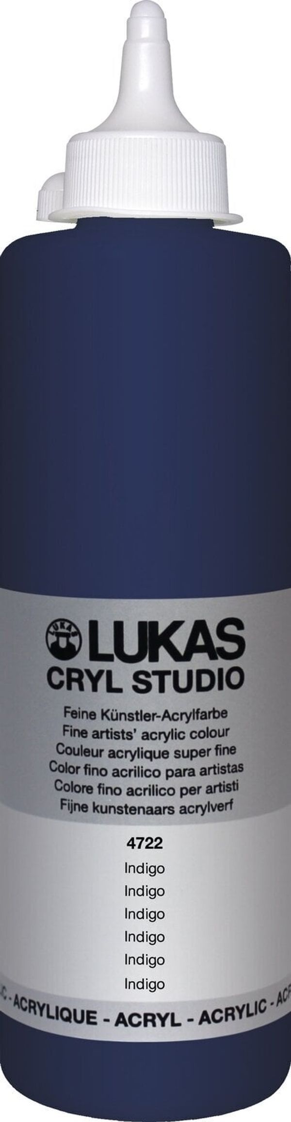 Lukas Lukas Cryl Studio Plastic Bottle Akrilna barva Indigo 500 ml 1 kos