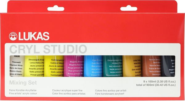 Lukas Lukas Cryl Studio Set akrilnih barv Mix 1 9 x 100 ml