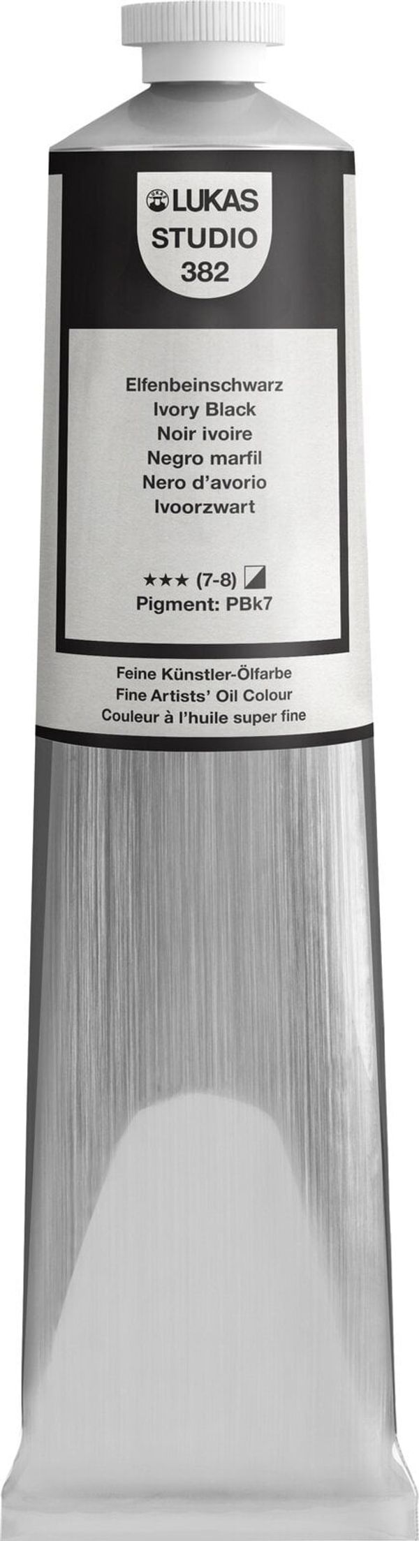 Lukas Lukas Studio Aluminium Tube Oljna barva Ivory Black 200 ml 1 kos