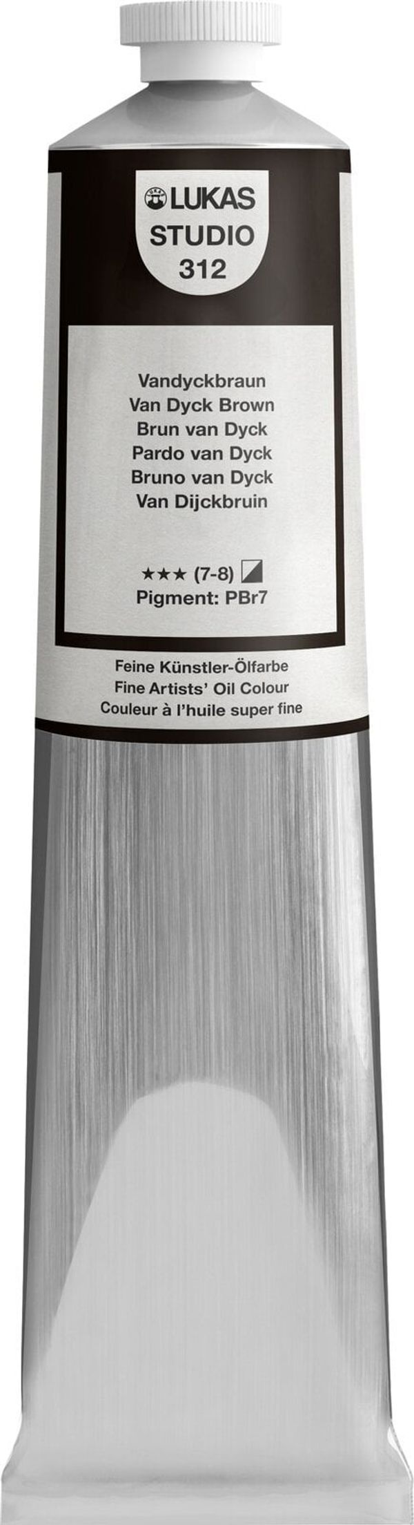 Lukas Lukas Studio Aluminium Tube Oljna barva Van Dyck Brown 200 ml 1 kos