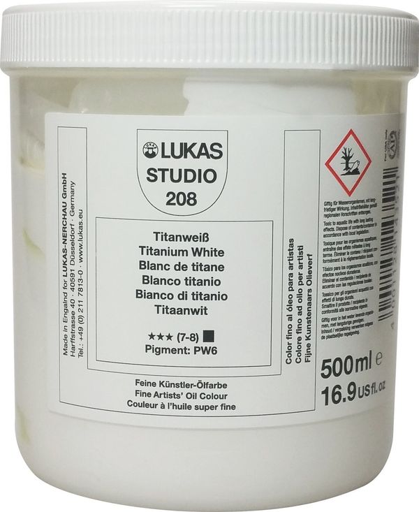 Lukas Lukas Studio Oljna barva 500 ml Titanium White