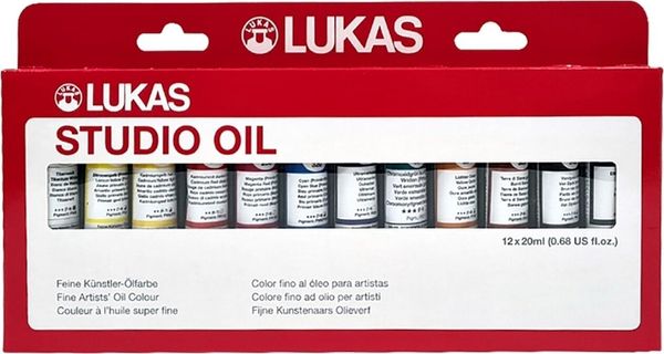 Lukas Lukas Studio Wooden Box Set oljnih barv 12 x 20 ml