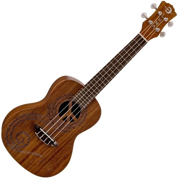 Luna Luna Maluhia Peace Koncertne ukulele Laser peace design
