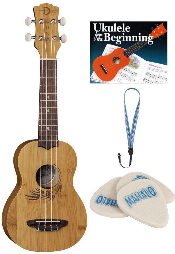 Luna Luna UKE-BAMBOO-S SET Soprano ukulele Natural