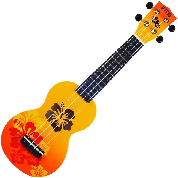 Mahalo Mahalo Hibiscus Soprano ukulele Hibiscus Orange Burst