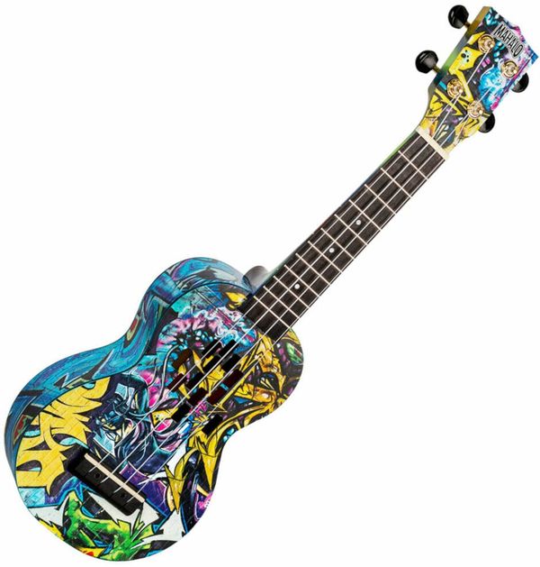 Mahalo Mahalo MA1GR Art II Series Soprano ukulele Graffiti