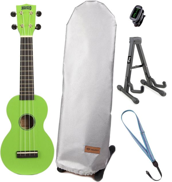 Mahalo Mahalo MR1 Green SET Soprano ukulele Zelena