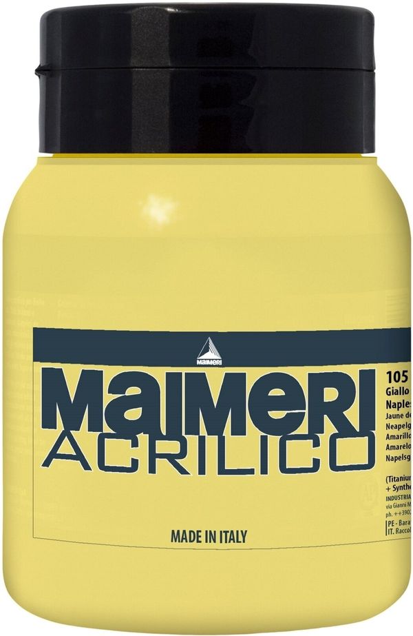 Maimeri Maimeri Acrilico Akrilna barva Naples Yellow Light 105 500 ml 1 kos