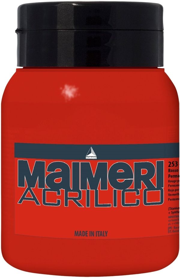 Maimeri Maimeri Acrilico Akrilna barva Permanent Red Deep 253 500 ml 1 kos