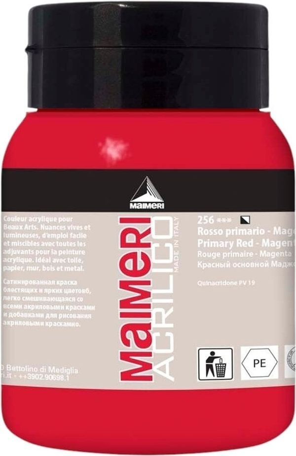 Maimeri Maimeri Acrilico Akrilna barva Primary Red Magenta 256 500 ml 1 kos